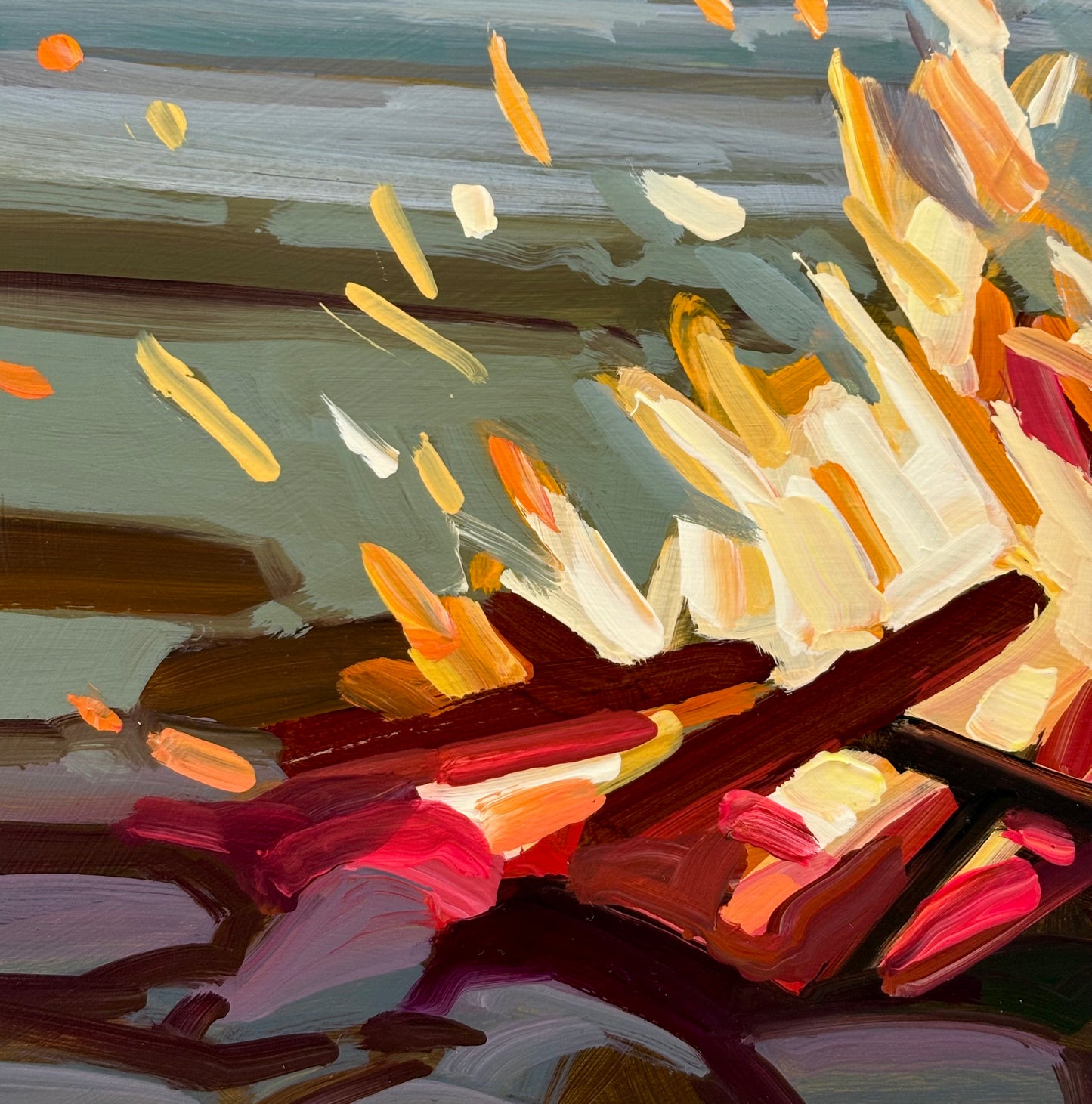 Fire Warm Rocks