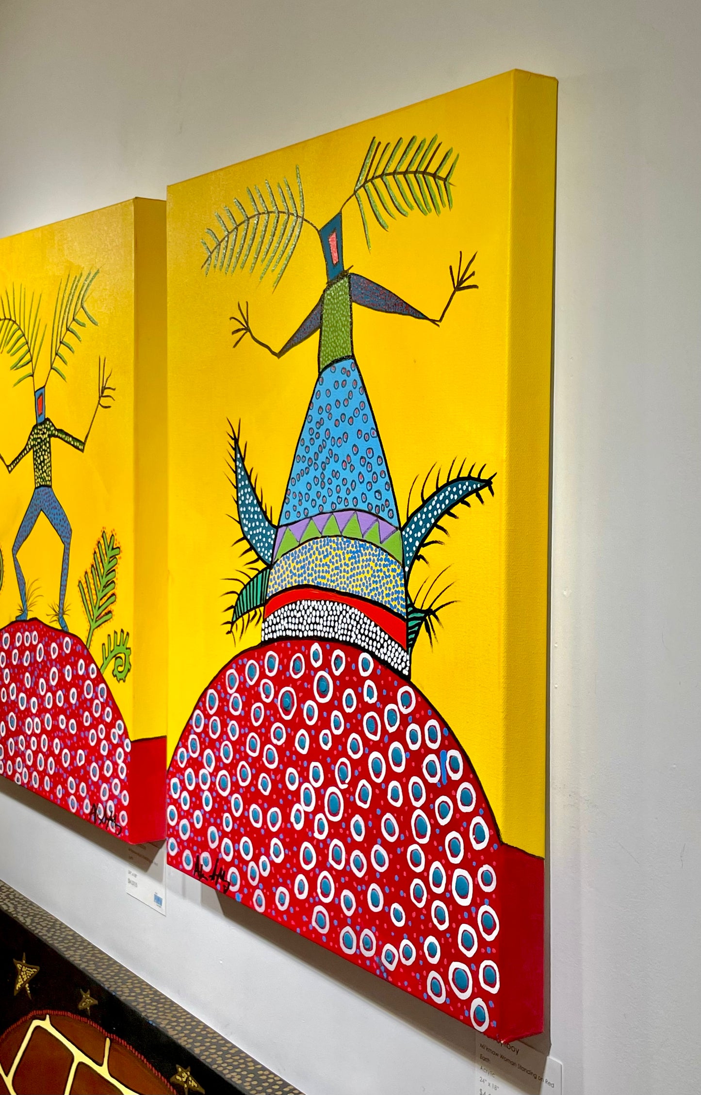 Mi'kmaw Woman Standing on Red Earth