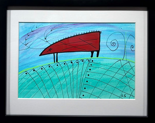 Red Caribou in Green