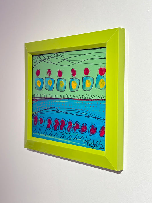 Six Red Heads Over Water, 2002