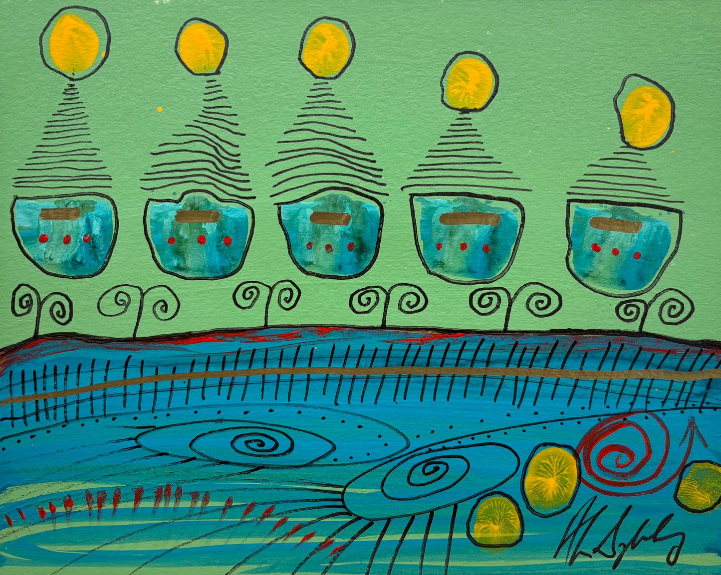 Women with Yellow Heads, 2002