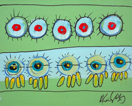 Five Red Dots With Blue Dots, 2002