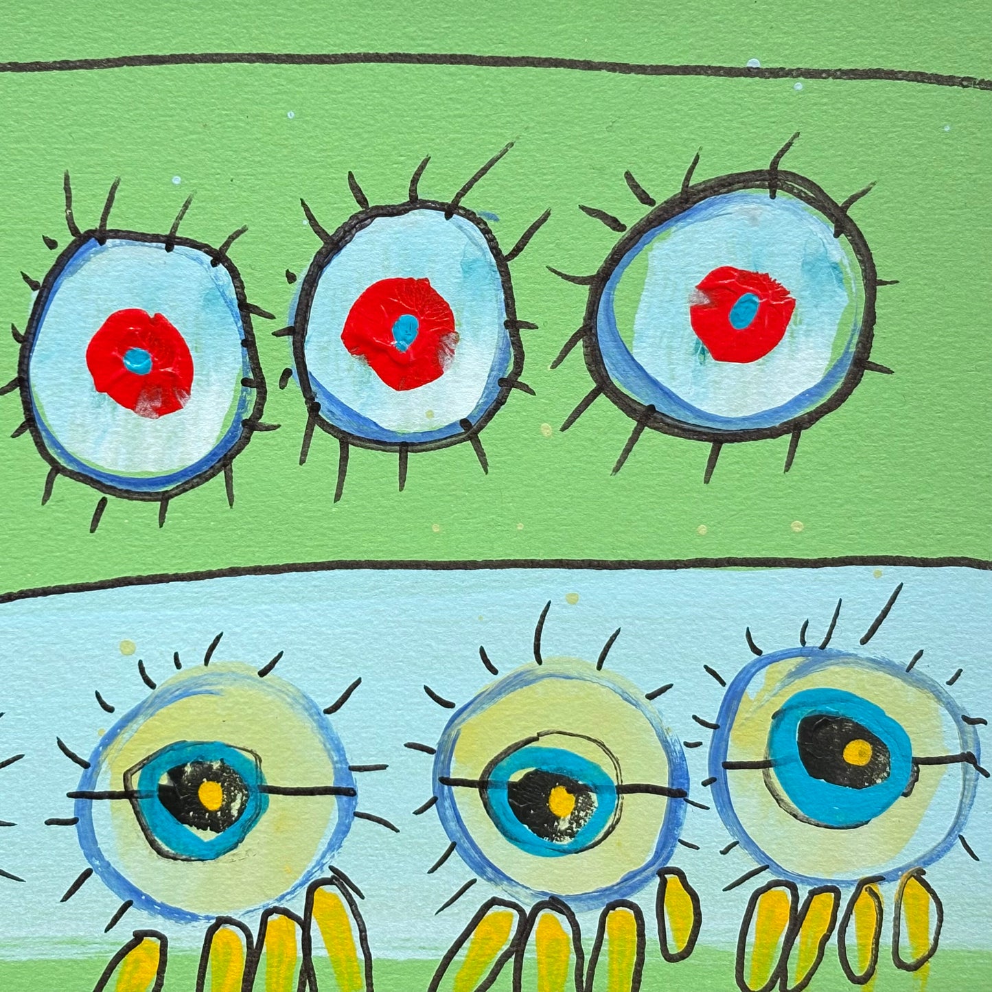 Five Red Dots With Blue Dots, 2002