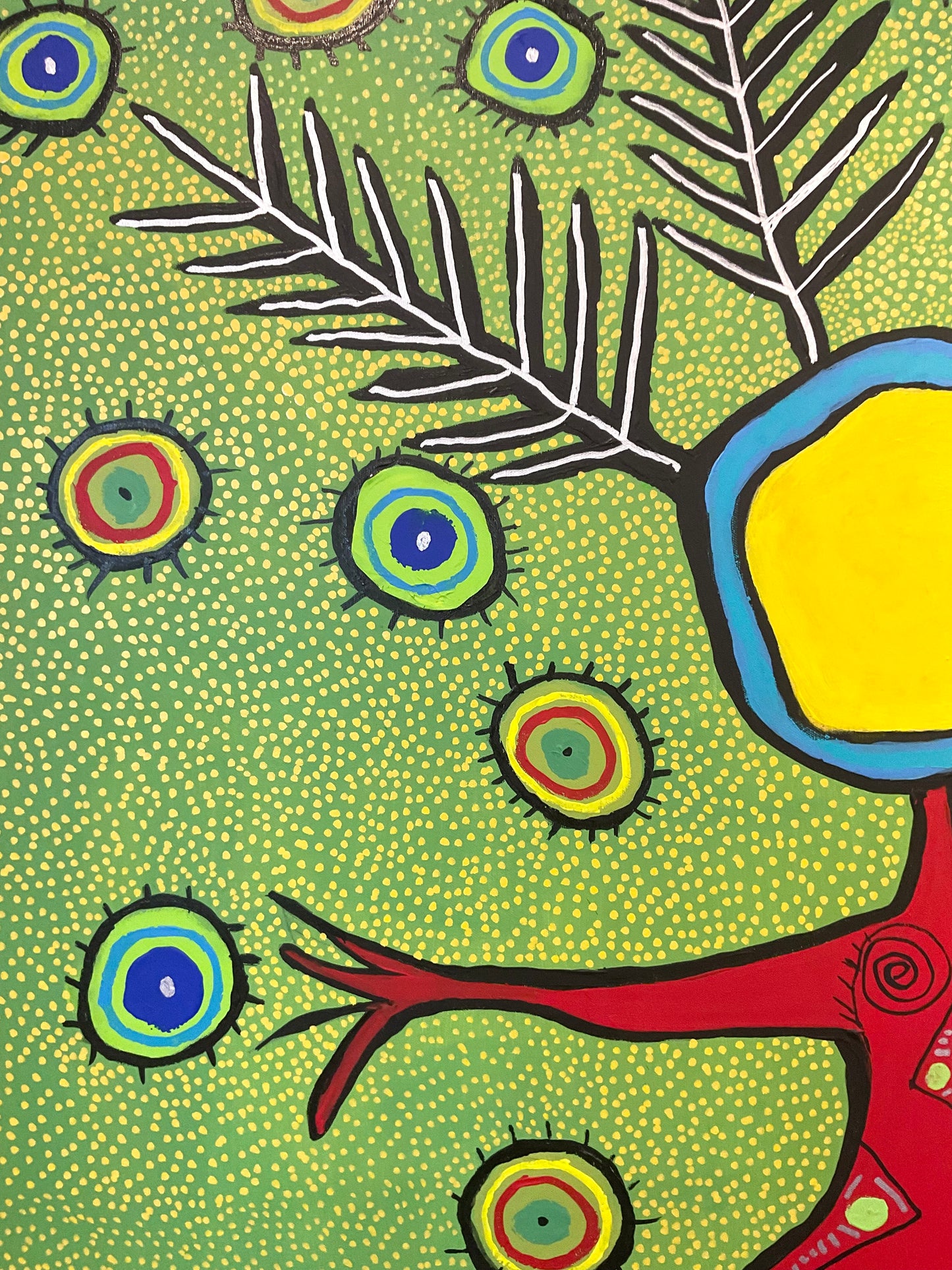 Solar Woman in Red Dress