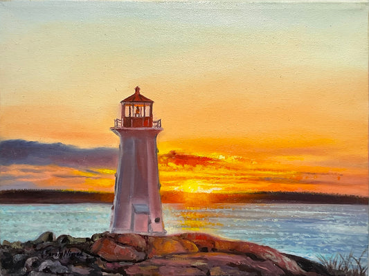 Peggy's Cove at Sunset, Nova Scotia