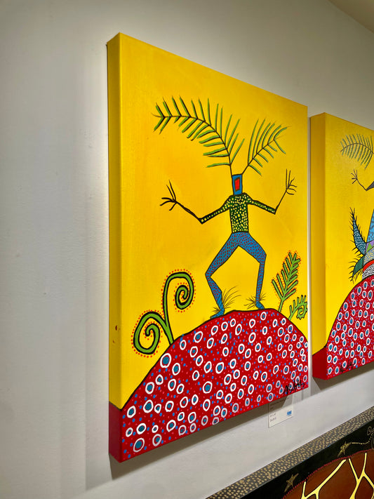 Mi'kmaw Man Standing on Red Earth