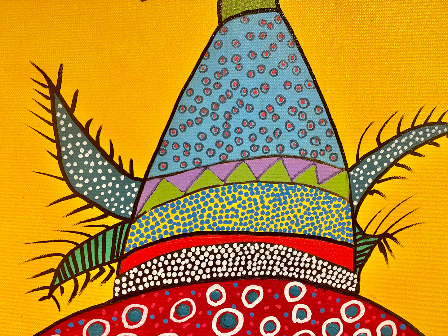 Mi'kmaw Woman Standing on Red Earth