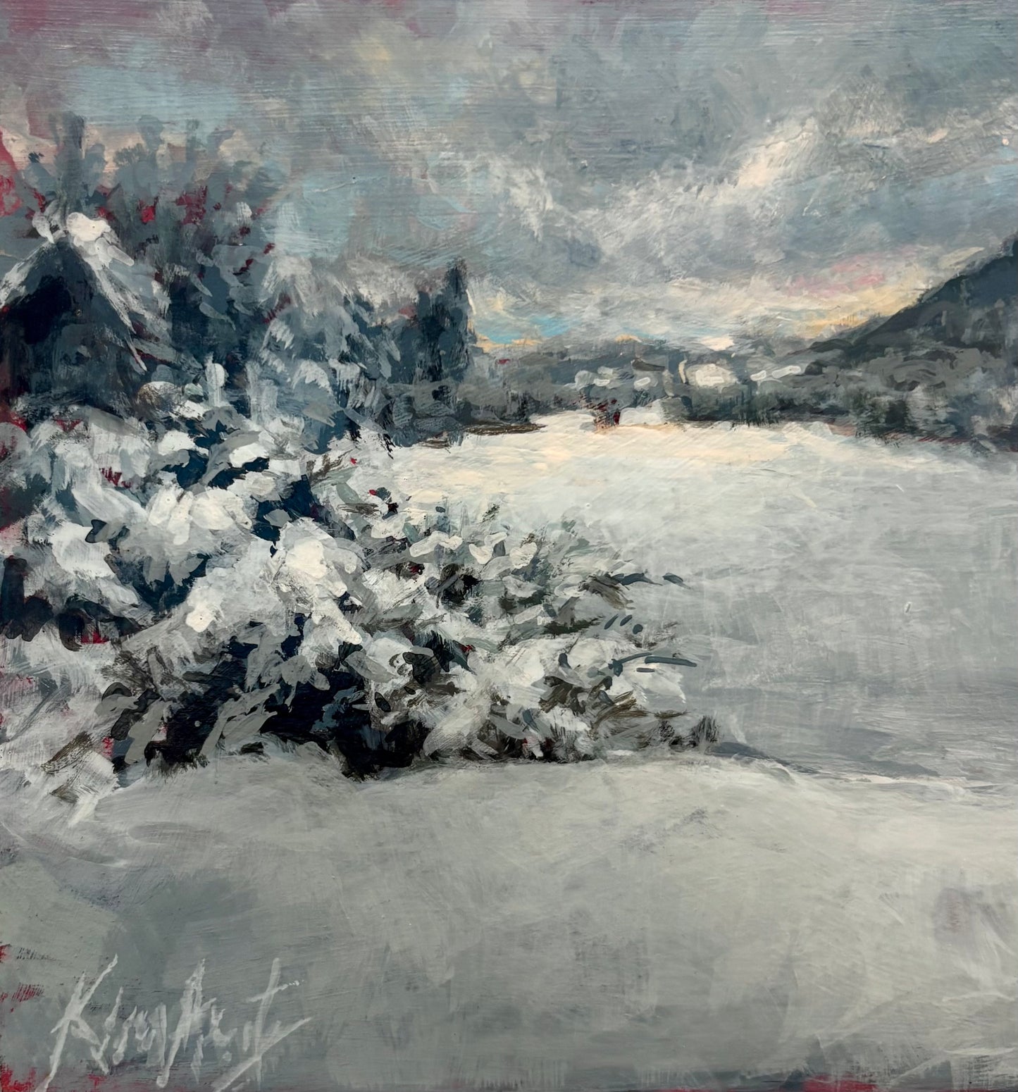 Snow Covered Field, Upham