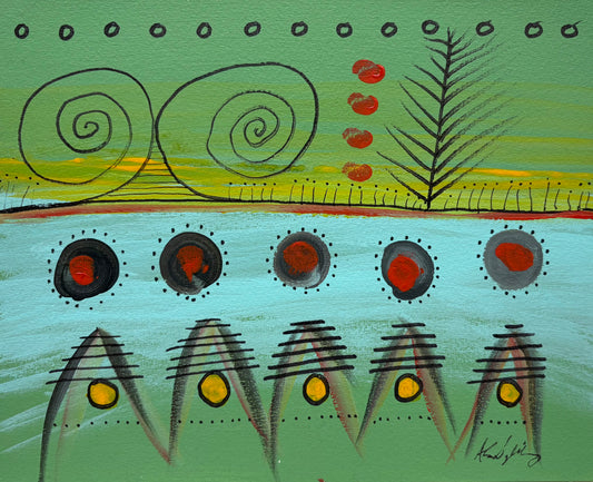 Red on Black Dots, 2002