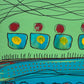 Six Red Heads Over Water, 2002