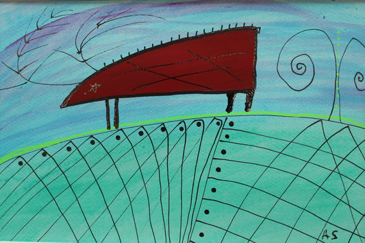 Red Caribou in Green