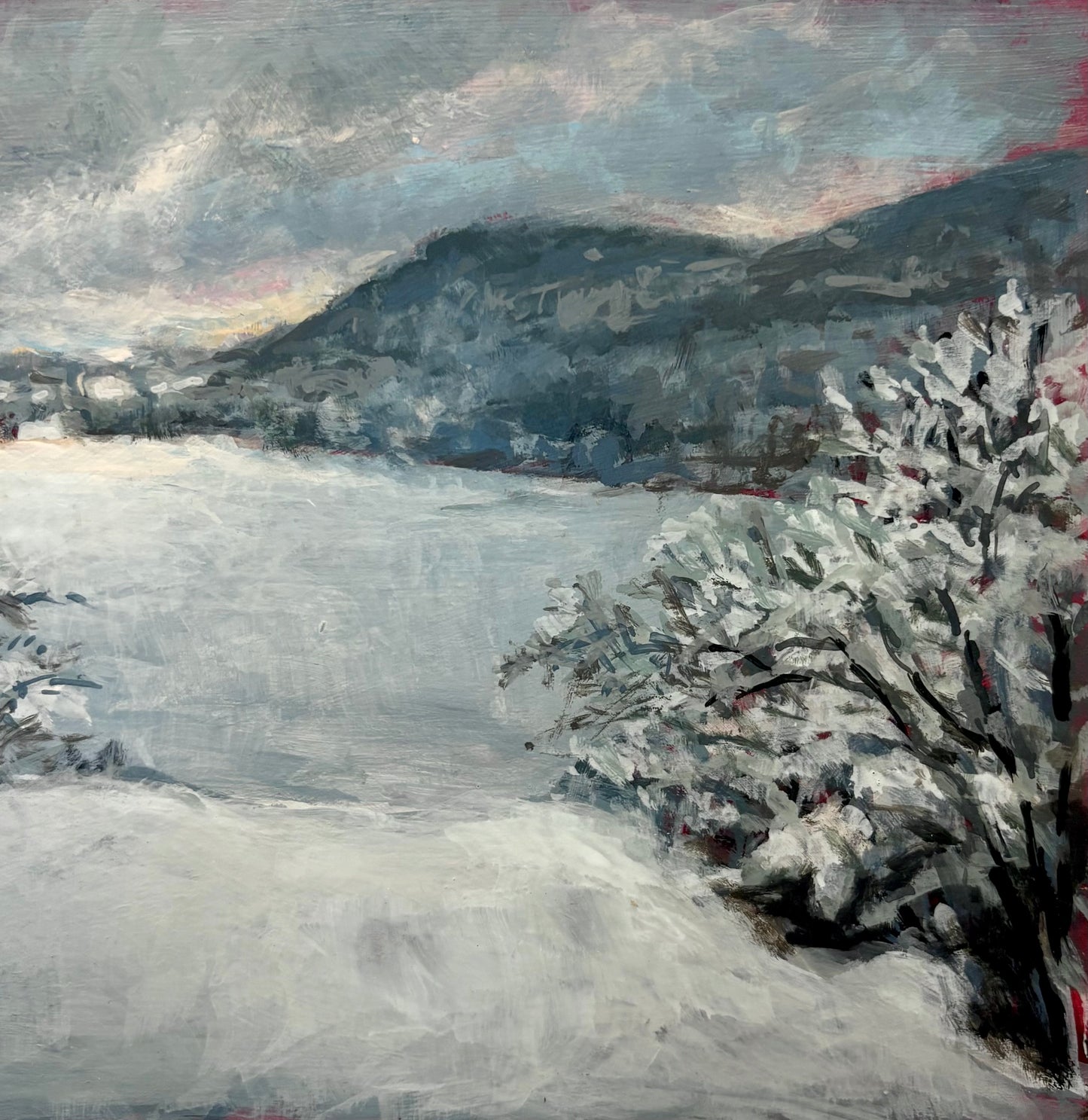 Snow Covered Field, Upham