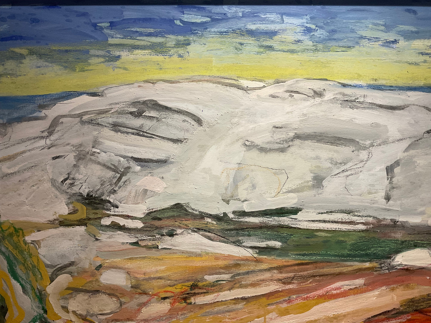 Peggy's Cove Community Mackerel Trap - Head Ropes, Nets and Buoys. Spread and Ordered on the White Rocks to Dry Off the Seaweed and the Fish Smell at the End of the Season