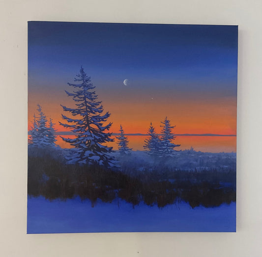 Waning Crescent Near Baie Verte