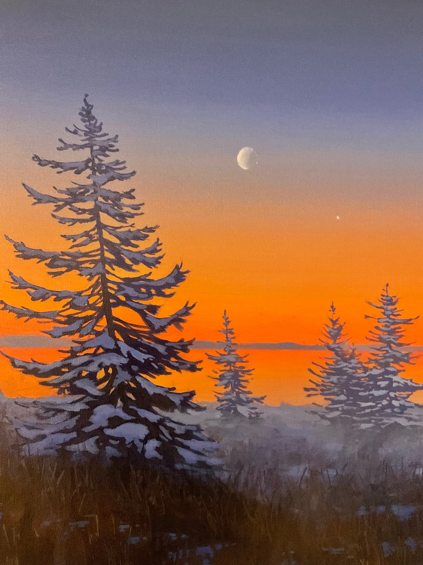Waning Crescent Near Baie Verte