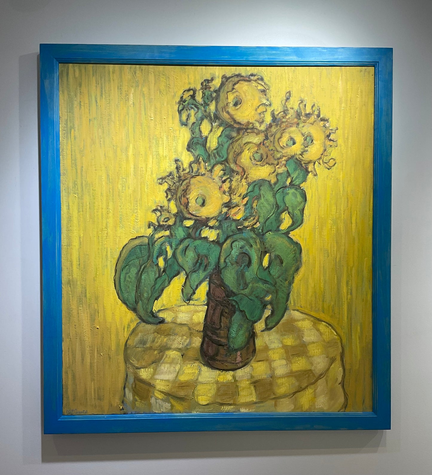 Sunflowers in Copper Pot