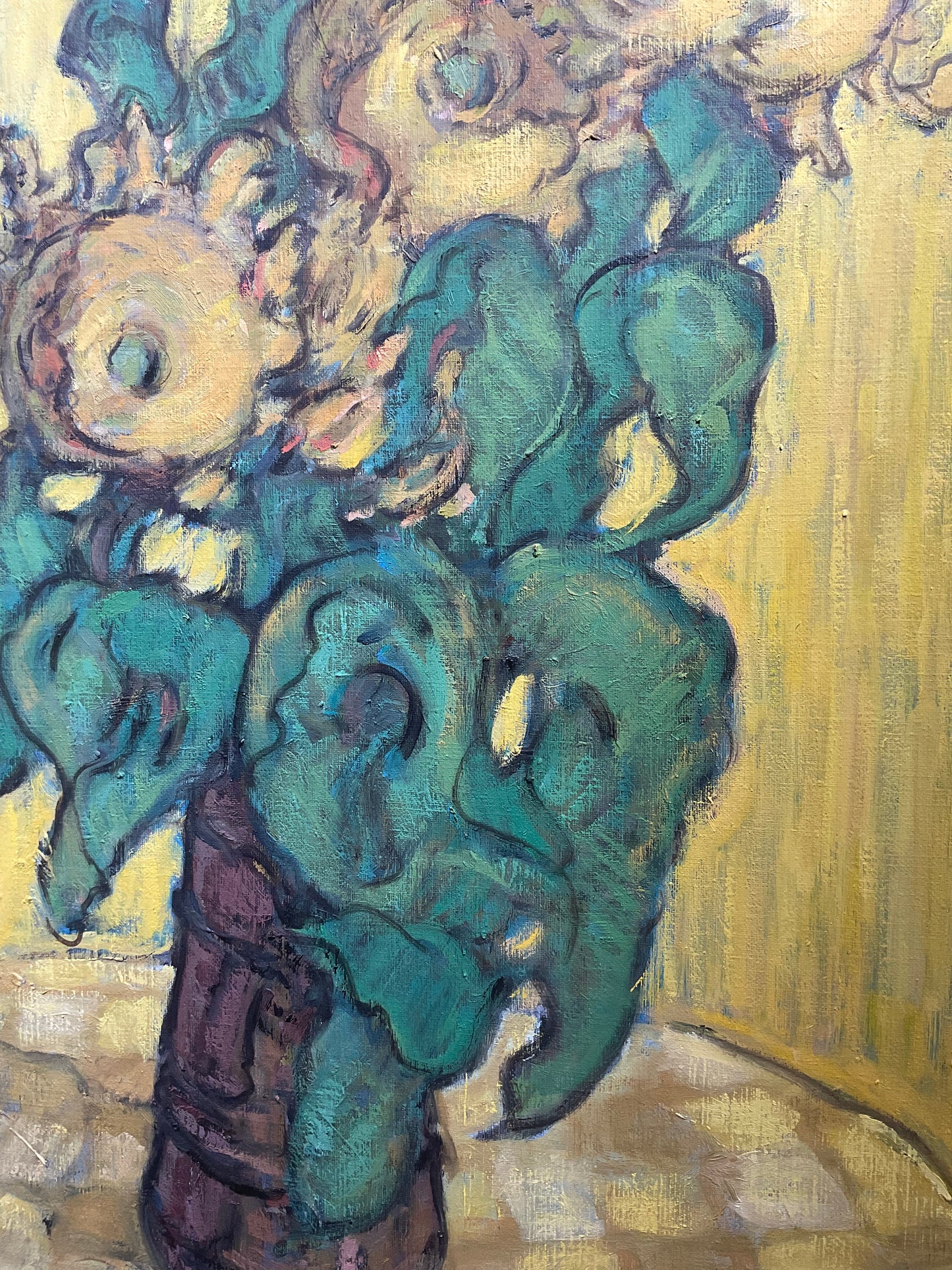 Sunflowers in Copper Pot