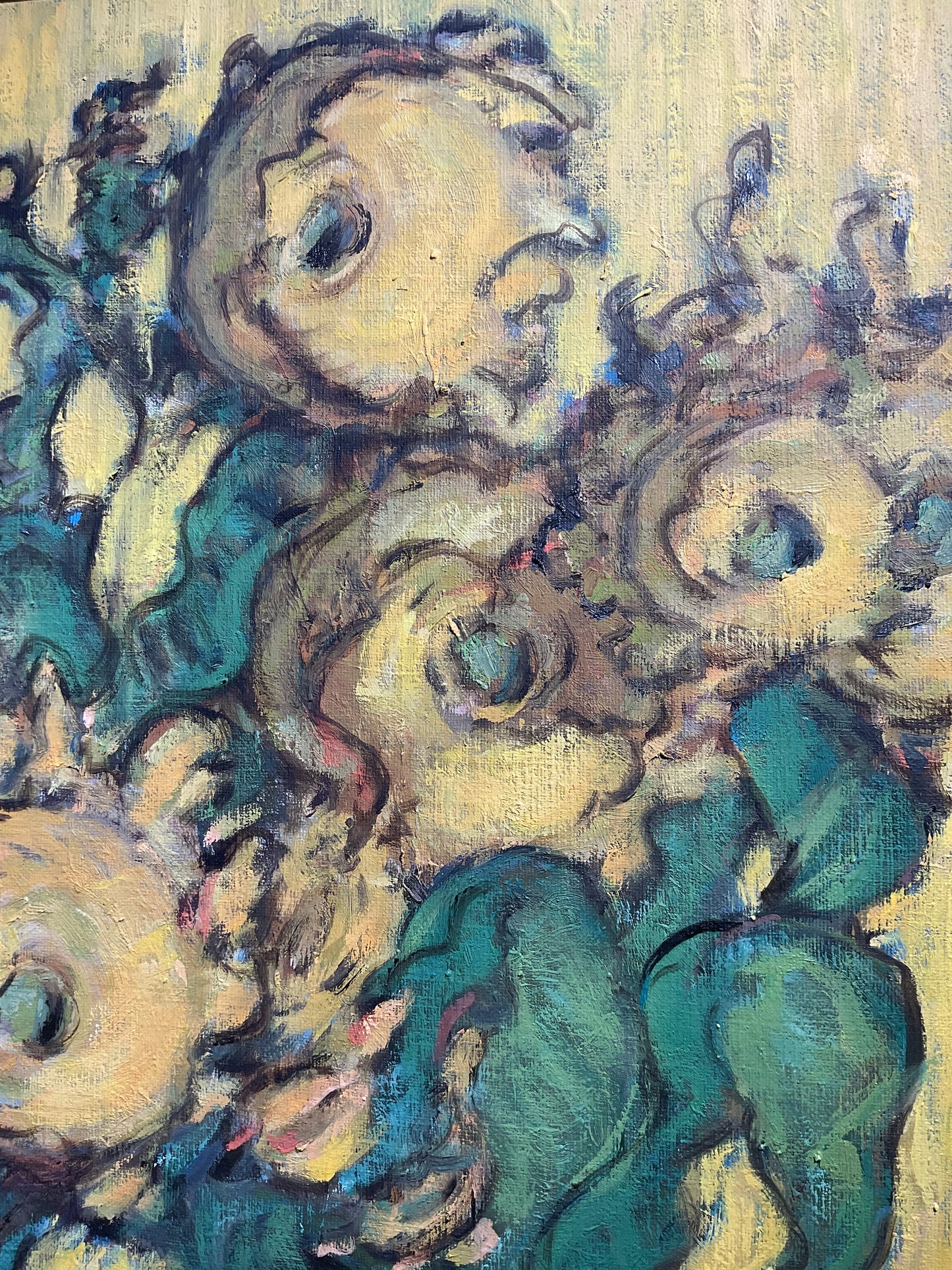 Sunflowers in Copper Pot