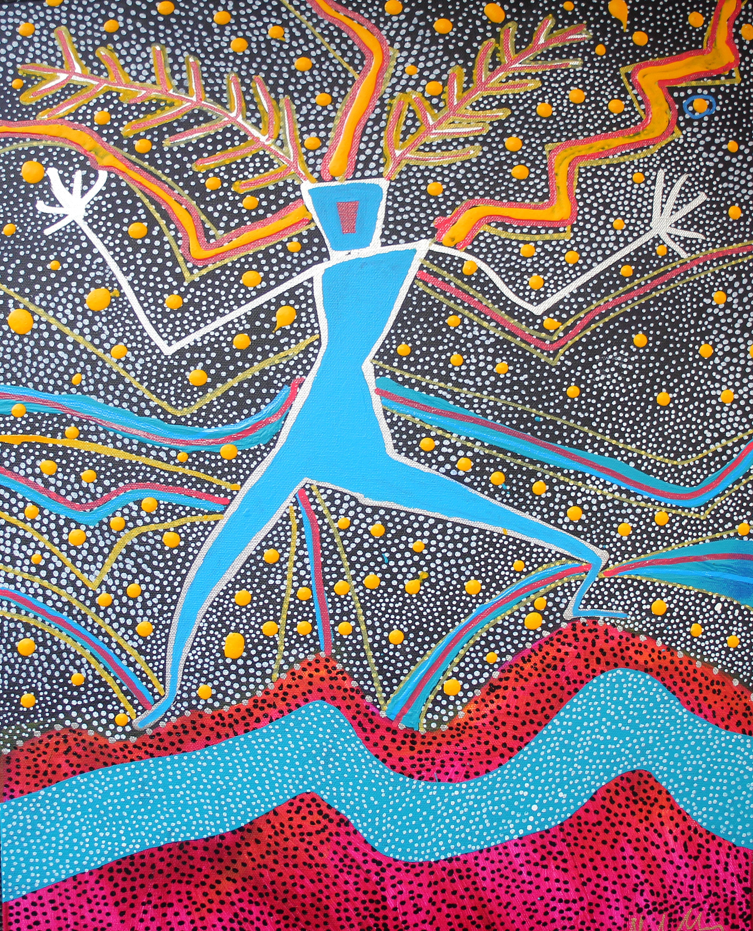 Man Standing on Red Earth, 2024 – The Prow Gallery