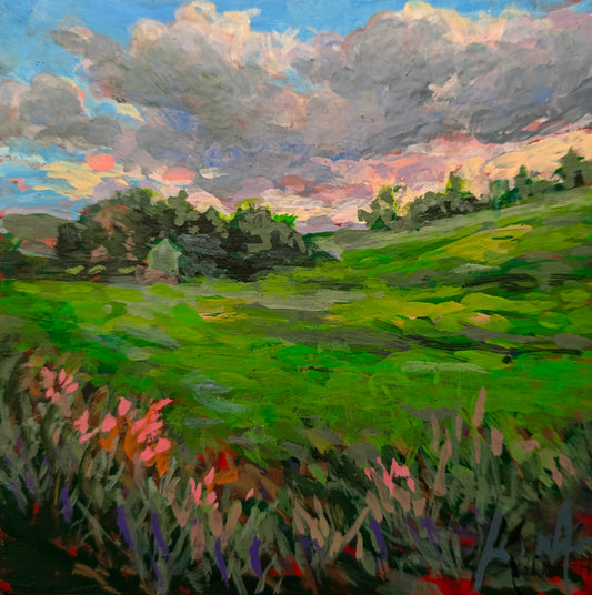 Farm Field at Dusk