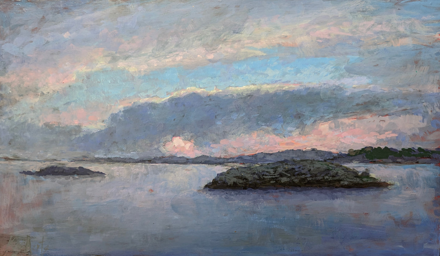 Sunset Over the Gull Rocks