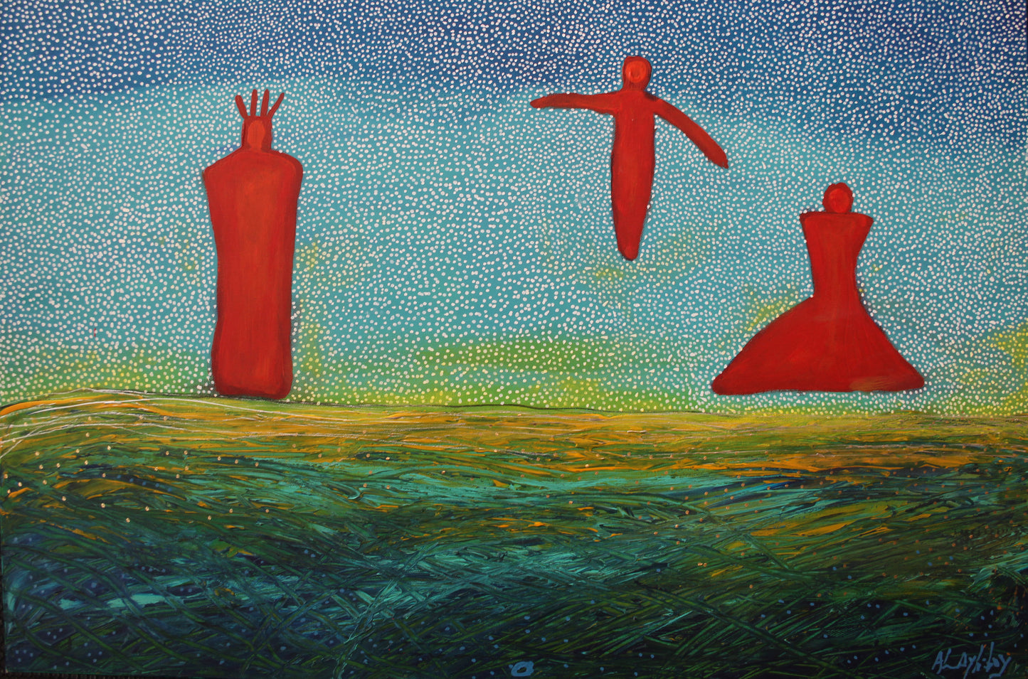 Red Earth People Ascending, 2024