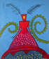 Mi'kmaw Woman in Red Dress