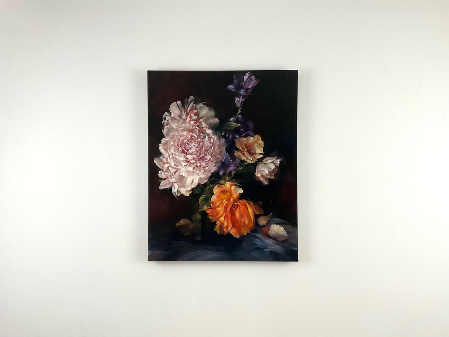 Still Life with Charm Campanula and Peonies